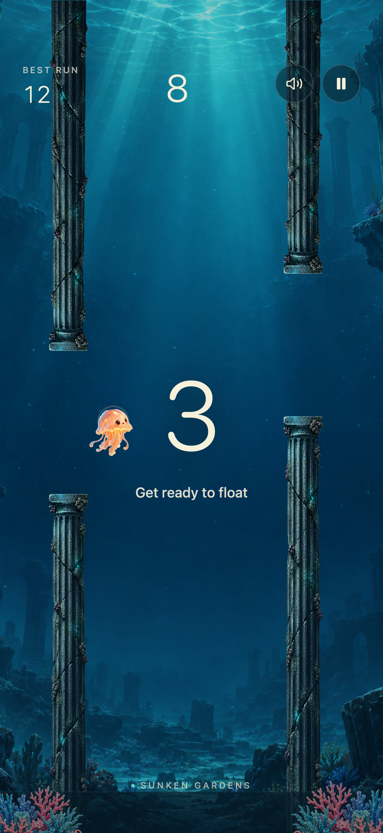 LUMA shows the countdown 3 after a pause.